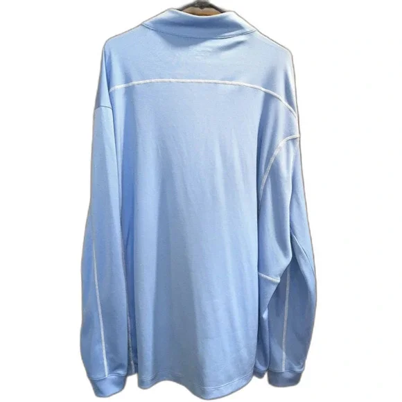 NWT Columbia Golf Quarter Zip Athletic Light Blue Men 3XL Pullover Casual - Picture 2 of 9